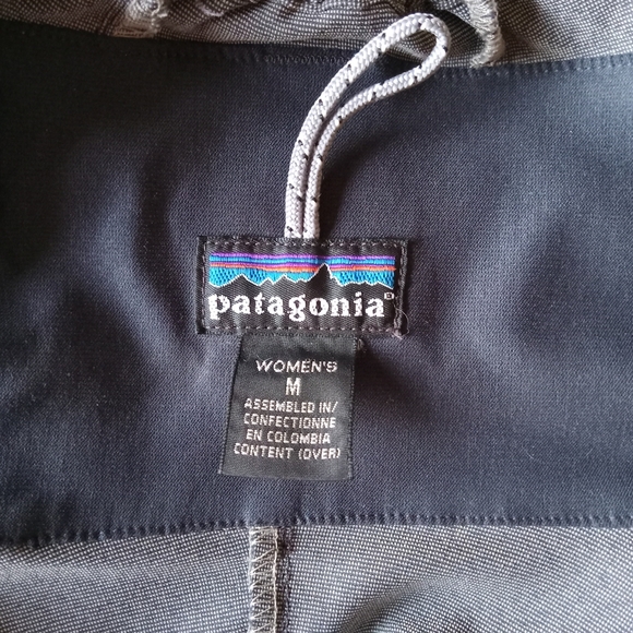 Patagonia Medium Hooded Jacket Full Zip Midnight Blue/Black Lightweight - Picture 6 of 9